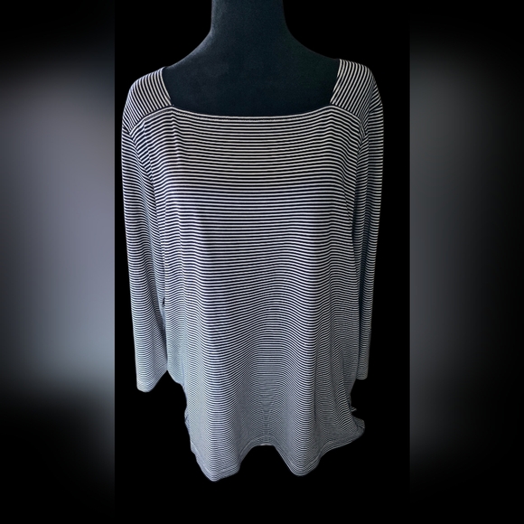 Chico's Tops - Chicos Black Stripe T-Shirt Size XL